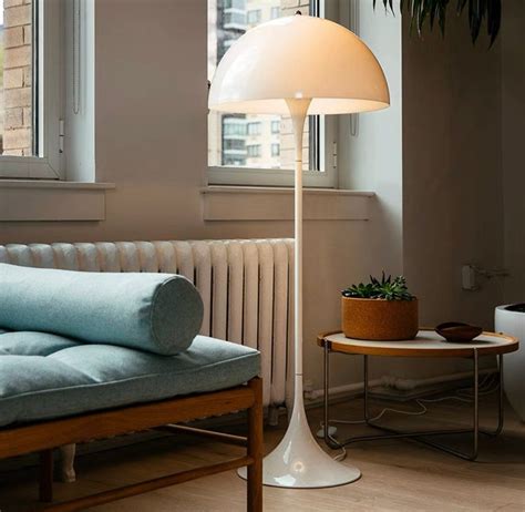 White minimal floor lamp - Studio by Drew