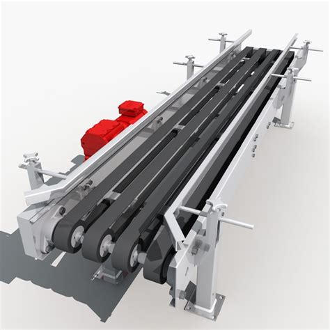 belt conveyor line 03 3d max