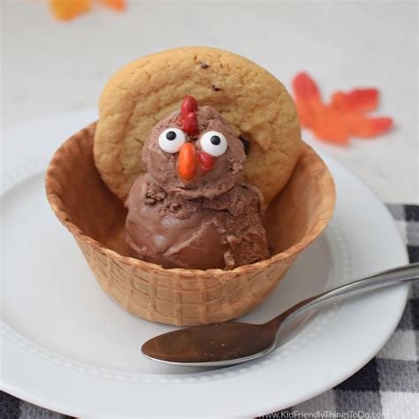 Thanksgiving Ice Cream Turkey Dessert