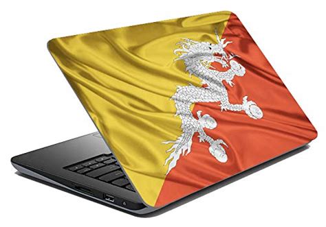Print2door Flag of Bhutan Flags Dragon Bhutan Flag 3D Laptop Skin ...
