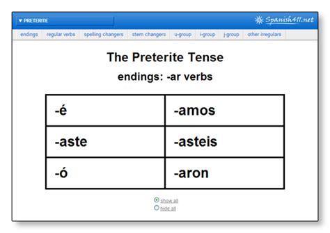 The Preterite Tense - Spanish411