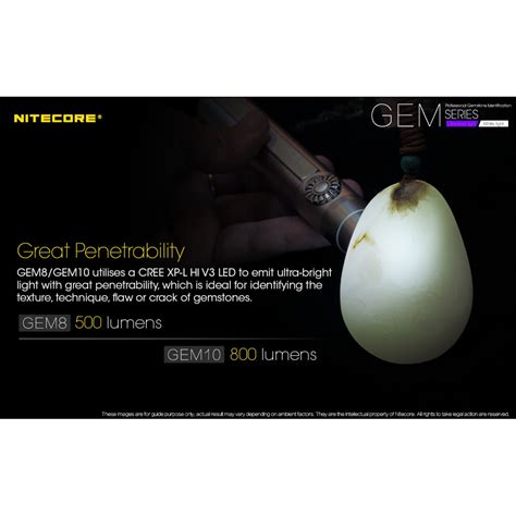 Nitecore GEM8 - Professional GEM Stone Identification Jeweler Light in ...
