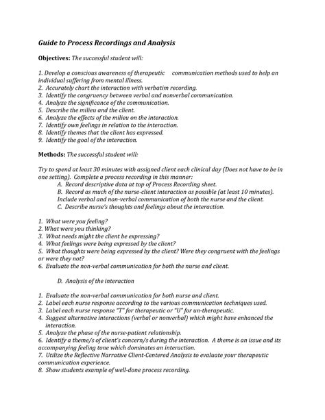 Rezultat imagine pentru Process Recording Sample