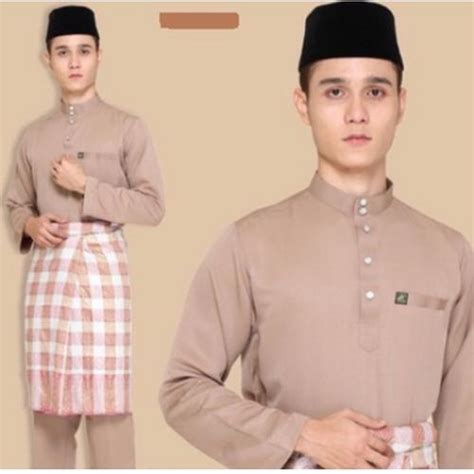 Jual Baju Melayu pria teluk belanga 1 stell - Hijau, XL - Kab. Bogor ...