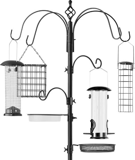 Amazon.com : Best Choice Products 6-Hook Bird Feeding Station, Steel ...