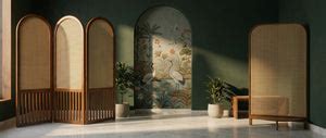 Rattan Partitions Design Collection in India | Rattan Room Divider ...