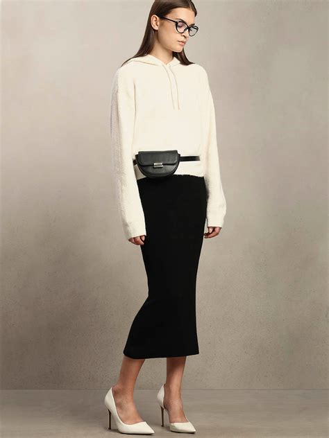 Knitted Bodycon Midi Skirt