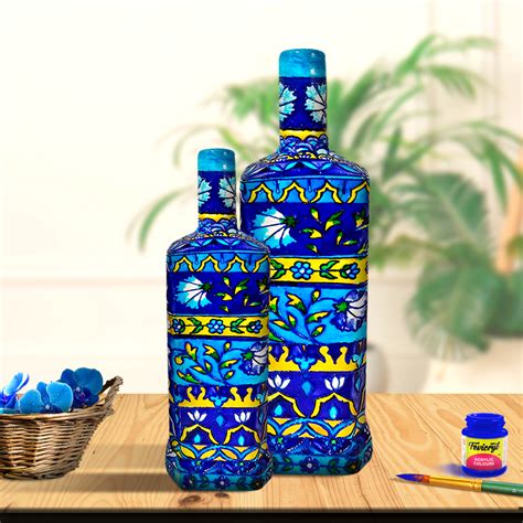 Blue Pottery Bands Bottles | Hobby Ideas