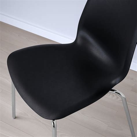 LIDÅS chair, black/Sefast chrome-plated - IKEA