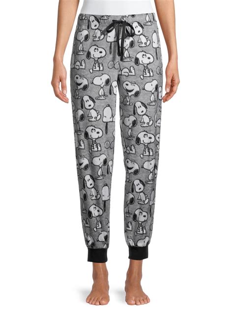 Peanuts Snoopy Women's and Women's Plus Cuffed Pajama Pants - Walmart.com