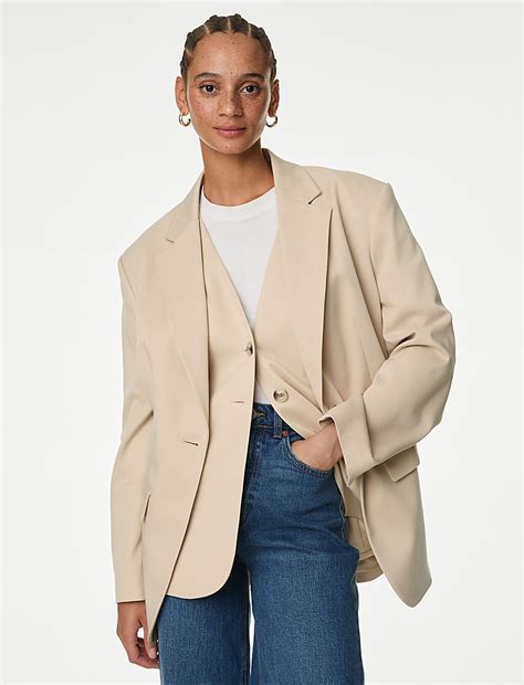 Buy lyocell™ Rich Relaxed Single Breasted Blazer at Marks & Spencer