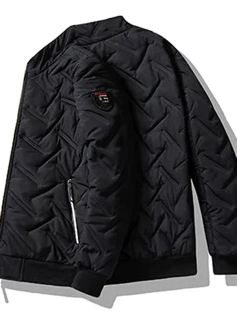 Men's Puffer Jacket Bomber Jacket Quilted Jacket Full Zip Casual Daily ...