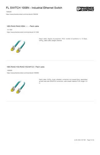 Industrial Ethernet Switches - PHOENIX CONTACT FL SWITCH 1008N-1085256 ...