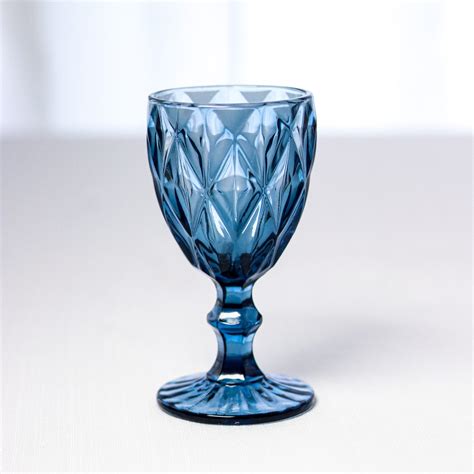 Blue Wine Glass - Something Borrowed Decor Hire