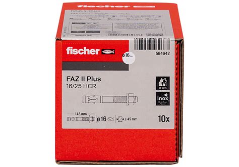 fischer bolt anchor FAZ II Plus 16/25 HCR highly corrosion-resistant steel