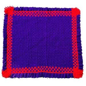 CRM TRADERS Woolen Puja Aasan Mat for Prayers - Handmade Decorative ...
