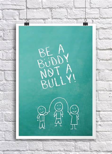 JSC383 Be A Buddy Not A Bully Classroom Poster | 18-Inches By 12-Inches ...