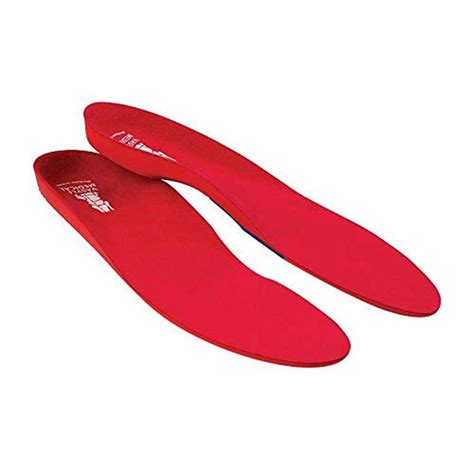 Vasyli Custom Full Length Insoles, Red, Large, Heel Grid Reduces ...