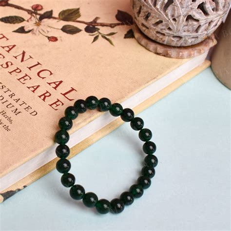 Buy Green Aventurine Dark Bracelet (Good Luck Stone) Online in India ...