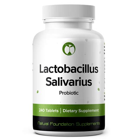 Lactobacillus Salivarius Probiotic Supplement 240 Tablets 3 Billion Cfu ...