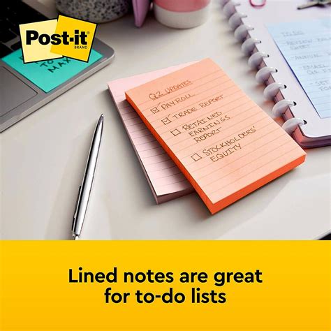 Buy Post-it Notes, 4x6 in, 5 Pads, America's #1 Favorite Sticky Notes ...