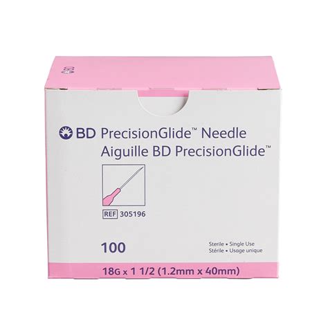 BD PrecisionGlide Hypodermic Needles 18 Gauge