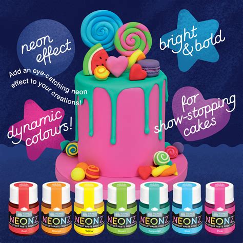 NEONZ Neon Effect Food Colouring Pastes | Etsy