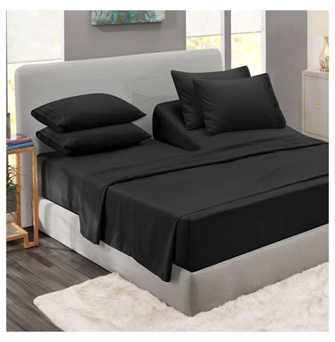 Top King Sheets, 6 Piece Set - Hotel Luxury Sheets for Top Split King ...