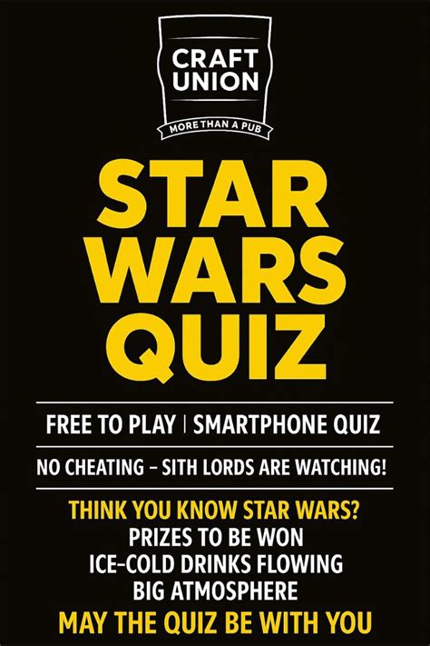Star Wars Quiz night, Bear Tavern Twickenham, 1 June 2025 | AllEvents