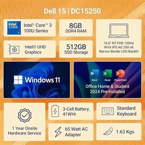 Dell Inspiron 5440 Laptop 14th Gen Intel Core 3 100U Processor 8GB DDR ...