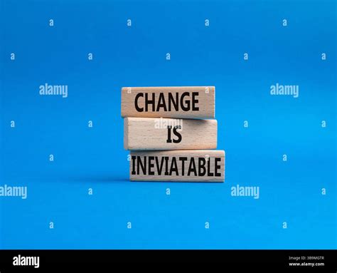Change is Inevitable symbol. Wooden blocks with words Change is ...