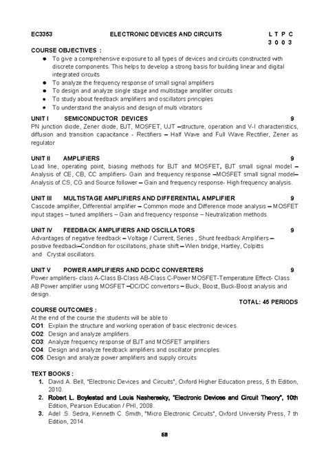 EDC abfiuab abfiqbi - EC3353 ELECTRONIC DEVICES AND CIRCUITS L T P C 3 ...