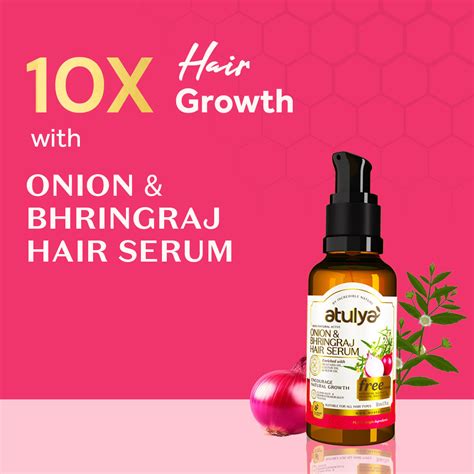 Buy Onion & Bhringraj Hair Serum for Hair Growth & Texture – atulya