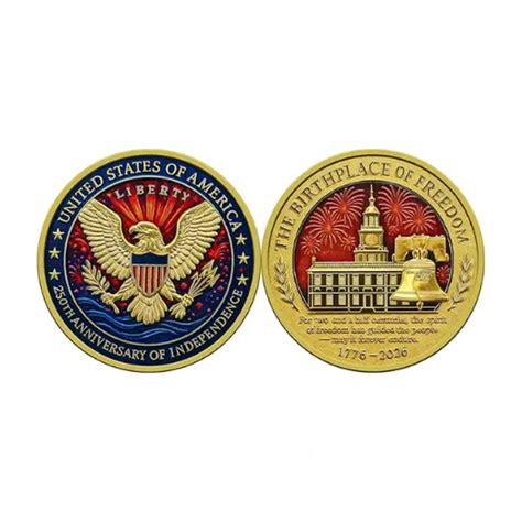 USA 250th anniversary commemorative coin, 1776–2026 independence ...