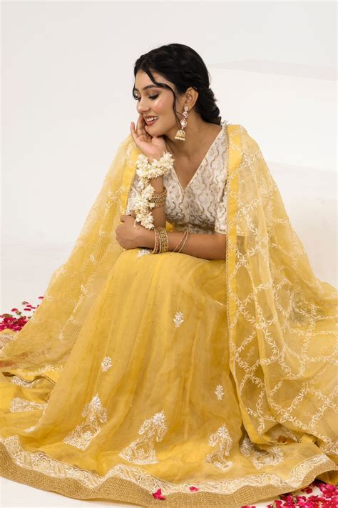 Artisant By Radhika Agarwal - Yellow Lehenga Set - Elahe