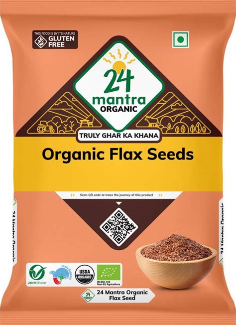 24 mantra ORGANIC Flax Seed/Alsi Brown Flax Seeds Price in India - Buy ...