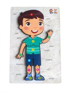Btop Human Body Parts Wooden Board Puzzle for Kid - Human Body Parts ...