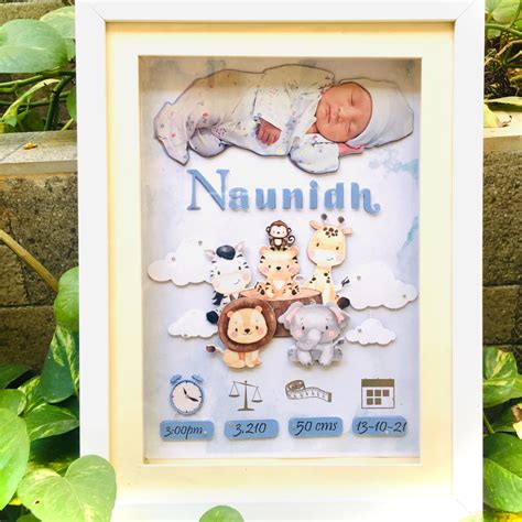 Buy Personalized Kids Shadow Box Frame with Lights Online On Zwende