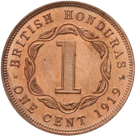 One Cent 1919, Coin from British Honduras - Online Coin Club