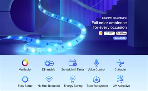 Tapo TP-Link L900-5 Smart LED Plastic Light Strip, 16million RGB Colors ...