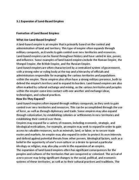 3.1 Expansion of Land-Based Empires - 3 Expansion of Land-Based Empires ...