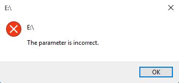 Image result for The Parameter Is Incorrect Error for Network