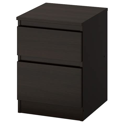 KULLEN Chest of 2 drawers, black-brown, 35x49 cm - IKEA