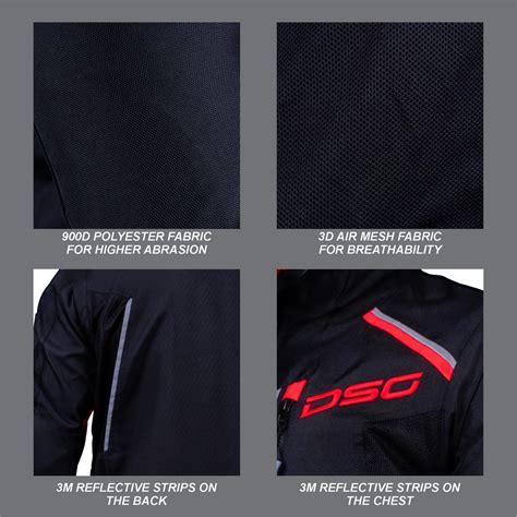 DSG ADV Riding Jacket Black Red– Moto Central