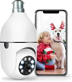 Wi-Fi Camera CCTV Camera 1080p Wireless PTZ Bulb Shape V380 Pro ...