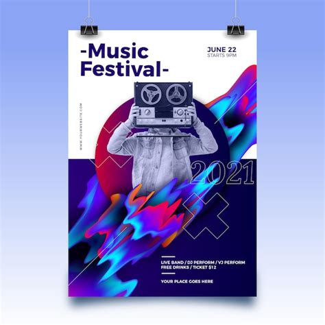 Sporting event poster for 2021 with photo | Free Vector