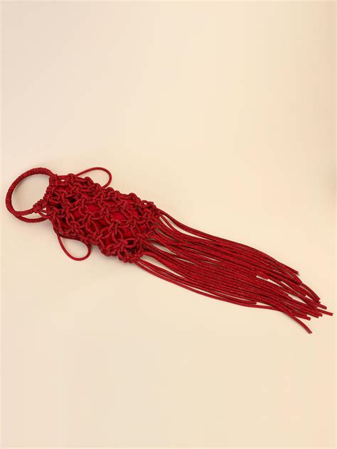 Buy Modarta By Kamakshi Red Crystal Knot Party Handbag Online