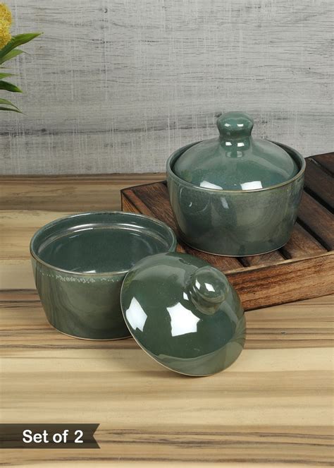Get Green Handi Bowl Set of 2 at ₹ 605 | LBB Shop