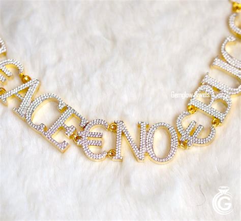 Custom Letter Chain with Round Diamonds – Gemglow Jewels