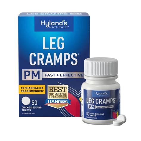 Hyland's PM Leg Cramps Relief Medication, Fast-Acting & Restless Night Aid, 50 Quick-Dissolving ...